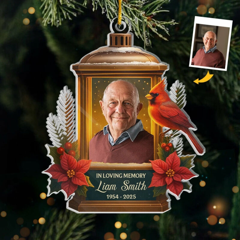 Personalized Christmas ornament, In Loving Memory ornament (3x3 inches)