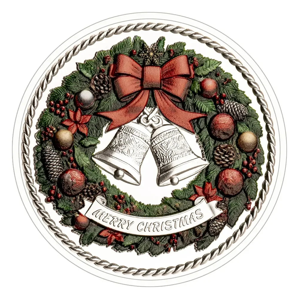 Season's Greetings Merry Christmas Gold Plated Souvenir Coin Happy New Year Xmas Present Collectible Coins