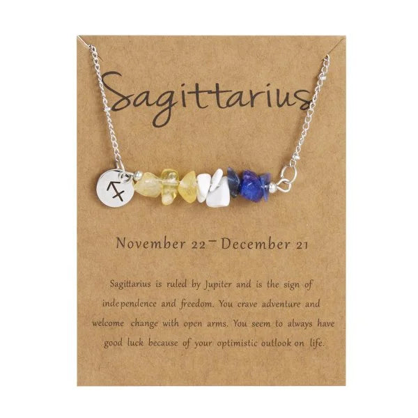 Fashion 12 Constellation Sign Natural Birth Stone Handmade Bracelet for Women Kids Aries Leo Braid Bracelet  Birthday Gift