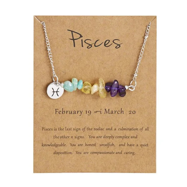 Fashion 12 Constellation Sign Natural Birth Stone Handmade Bracelet for Women Kids Aries Leo Braid Bracelet  Birthday Gift