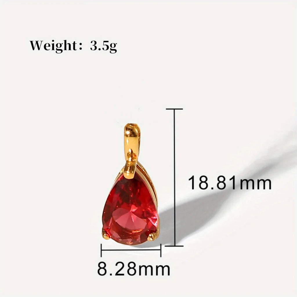 Handmade Diy December Birthstone Pendant Necklace, Fashionable And Simple Ins Series, Suitable For Banquets And Parties