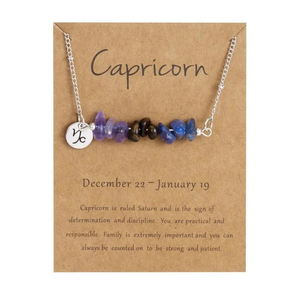 Fashion 12 Constellation Sign Natural Birth Stone Handmade Bracelet for Women Kids Aries Leo Braid Bracelet  Birthday Gift