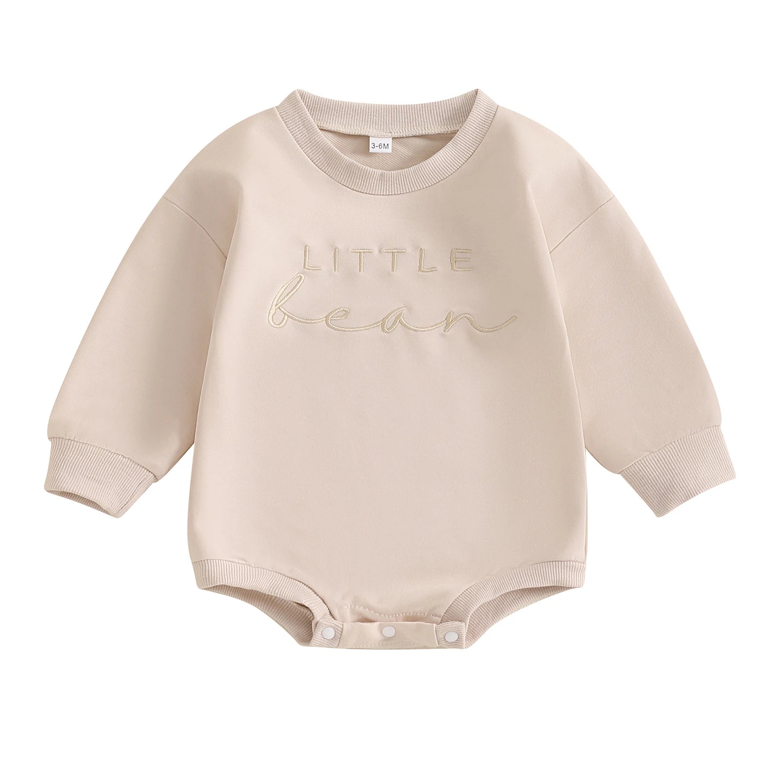 Citgeett Autumn Infant Baby Boys Girls Sweatshirt Bodysuit Letter Embroidery Long Sleeve Playsuit Fall Clothes