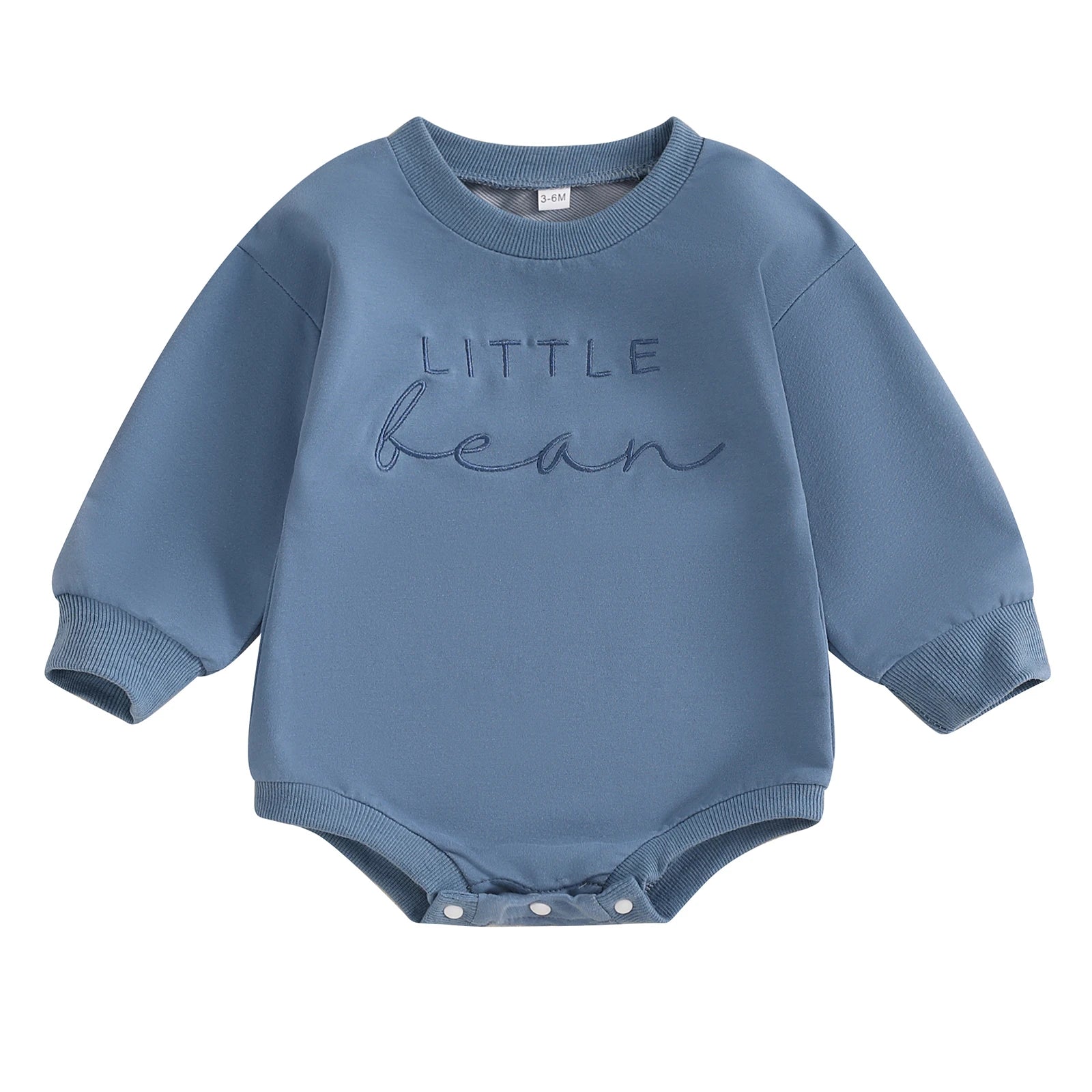 Citgeett Autumn Infant Baby Boys Girls Sweatshirt Bodysuit Letter Embroidery Long Sleeve Playsuit Fall Clothes