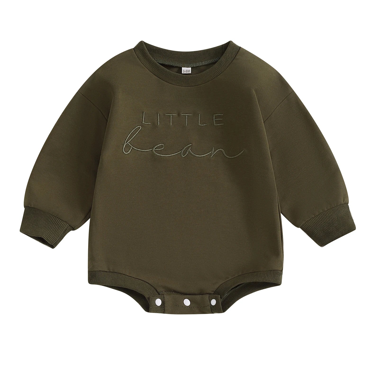 Citgeett Autumn Infant Baby Boys Girls Sweatshirt Bodysuit Letter Embroidery Long Sleeve Playsuit Fall Clothes