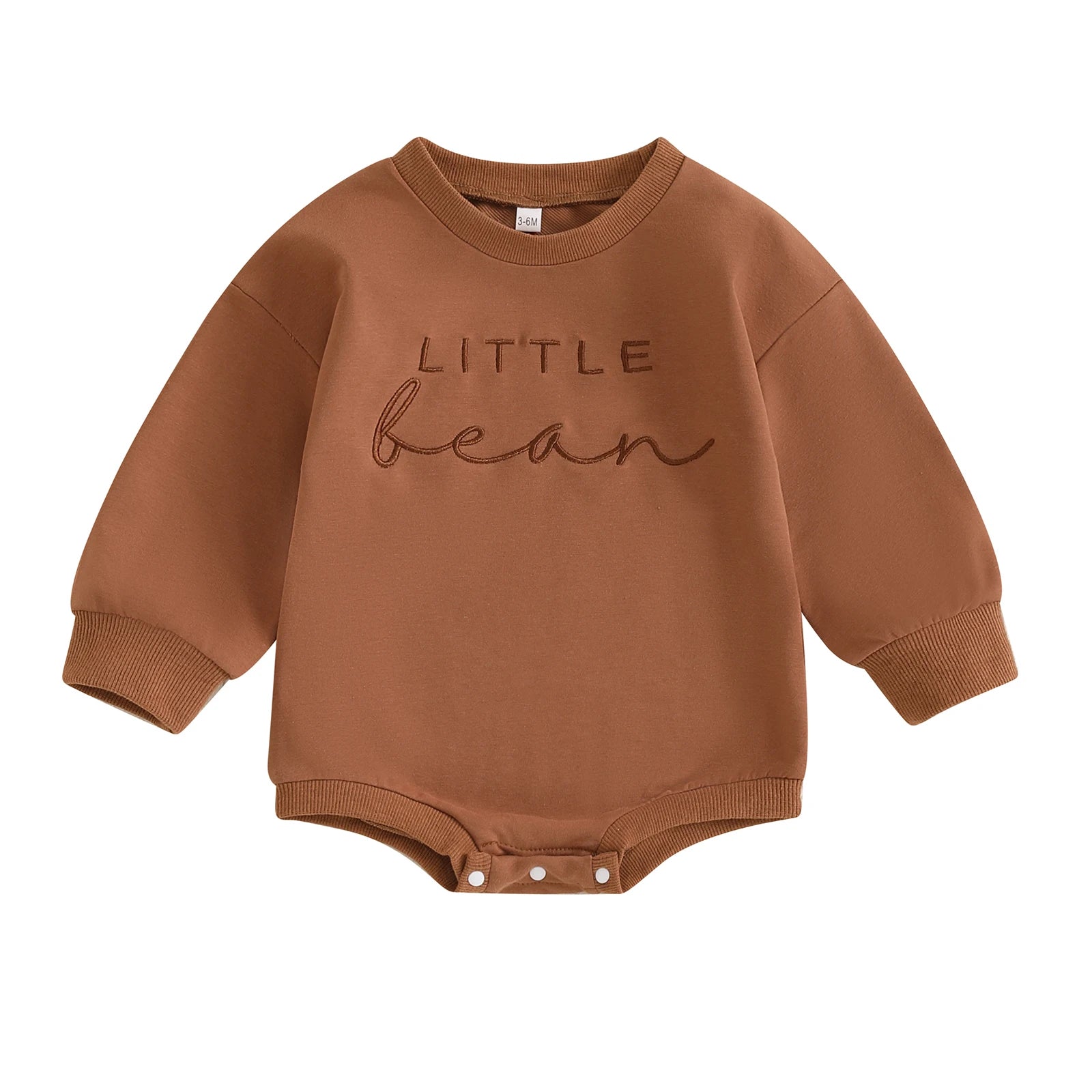 Citgeett Autumn Infant Baby Boys Girls Sweatshirt Bodysuit Letter Embroidery Long Sleeve Playsuit Fall Clothes