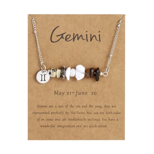 Fashion 12 Constellation Sign Natural Birth Stone Handmade Bracelet for Women Kids Aries Leo Braid Bracelet  Birthday Gift